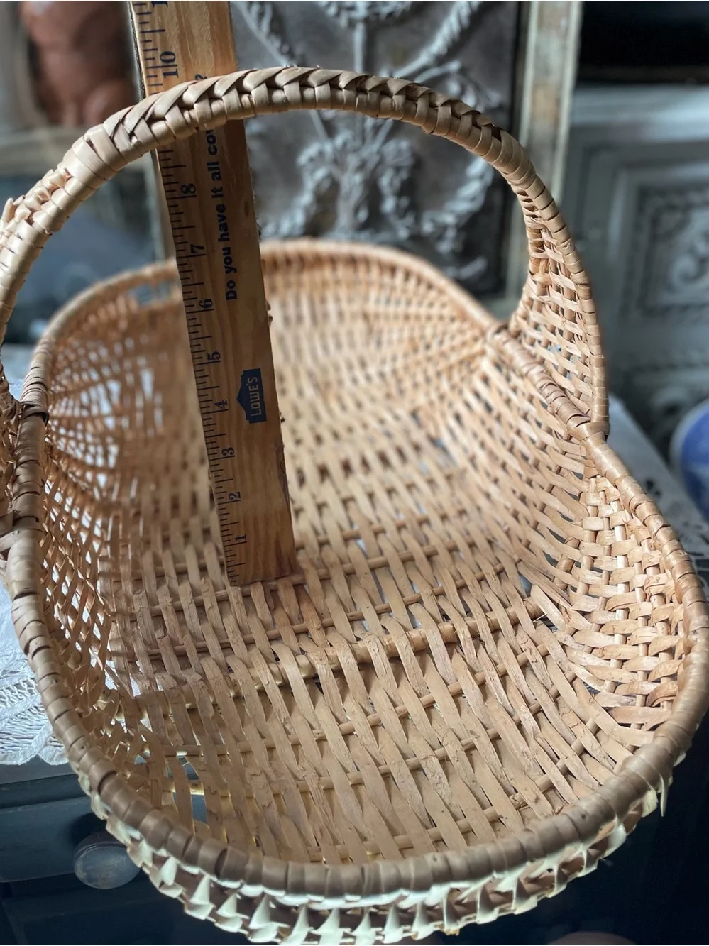 Natural Woven Rattan Handled Basket - Home Accents
